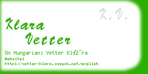 klara vetter business card